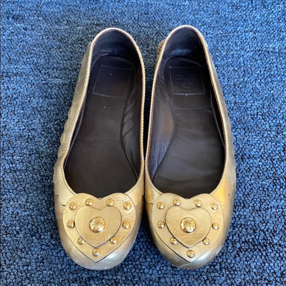 Tory Burch Gold flats